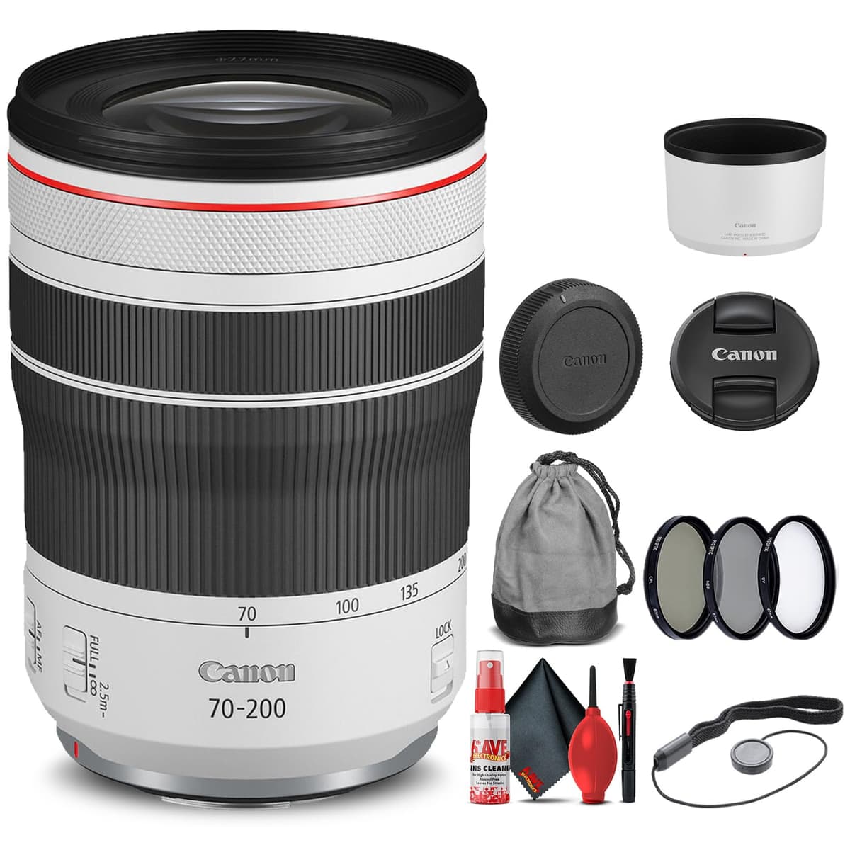 Canon RF 70-200mm f/4L IS USM (4318C002) + Kit de filtros y accesorios (Reacondicionado) 4318C002_EDIRE_1