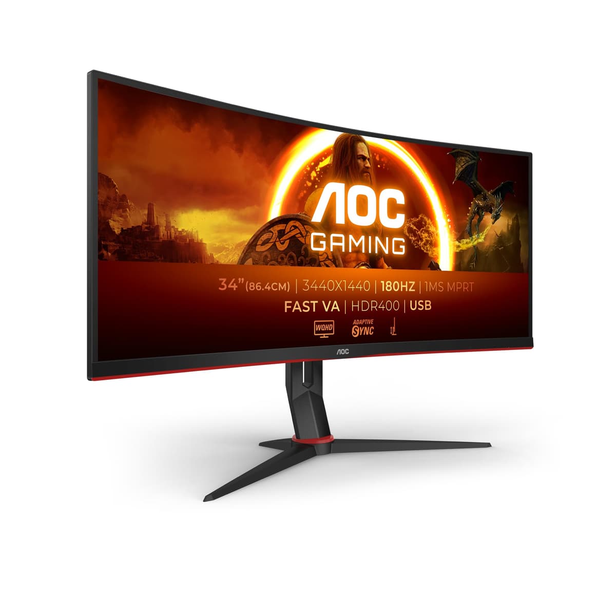 AOC Gaming CU34G2XP/BK 34" WLED, Wide QHD 3440×1440, 21:9, 5 ms, 178°