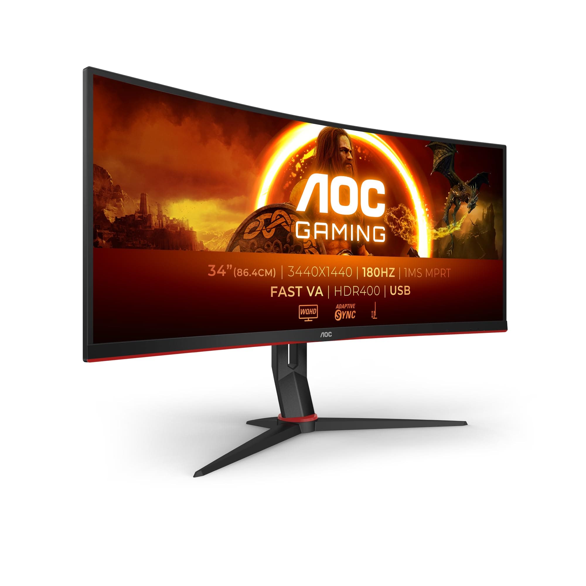 AOC Gaming CU34G2XP/BK 34" WLED, Wide QHD 3440×1440, 21:9, 5 ms, 178°