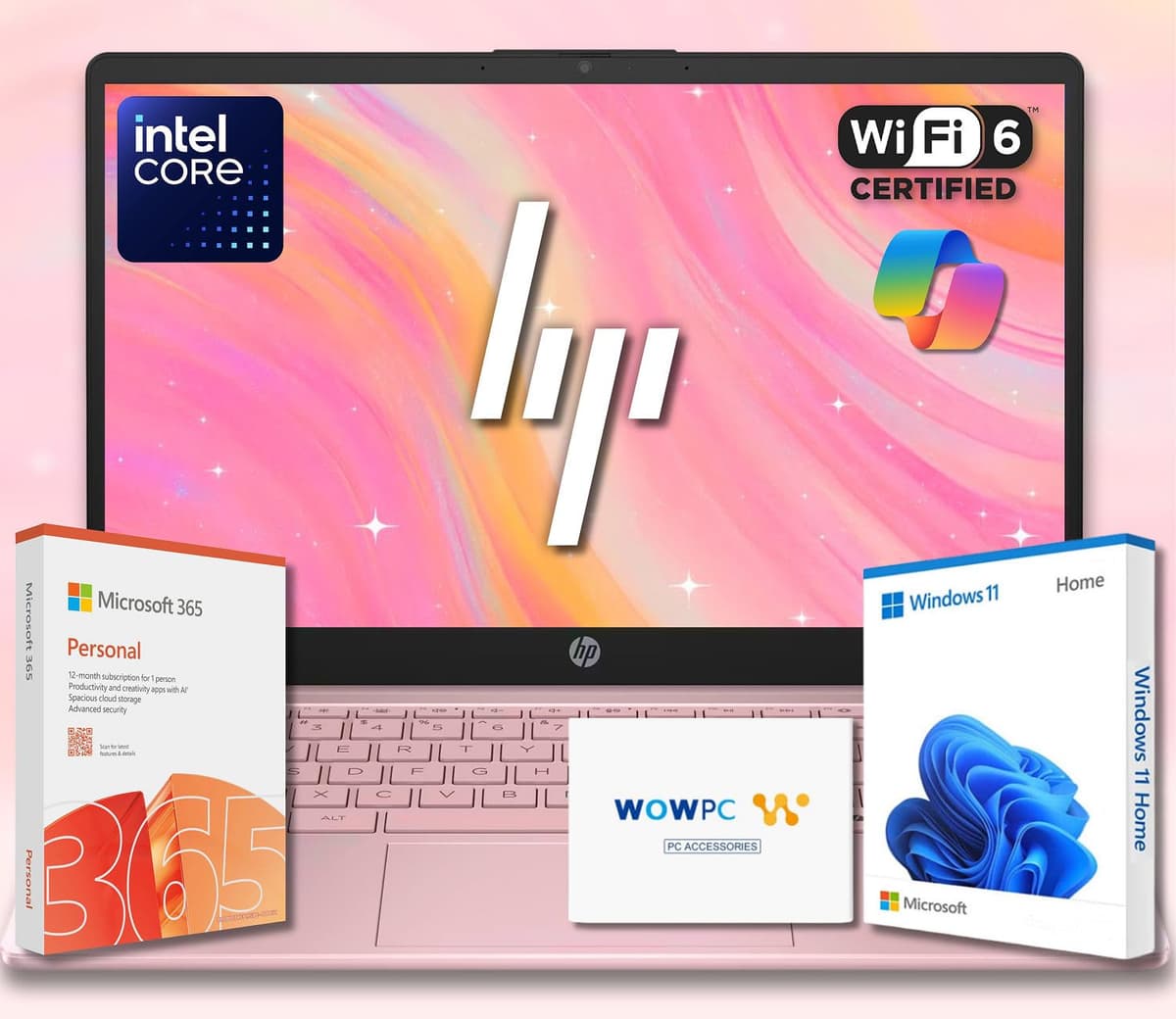 HP Ultrabook con Microsoft Copilot AI y Office 365 • CPU Intel de Alto Rendimiento • 16GB RAM • 2.1TB Almacenamiento (1.1TB SSD y 1TB OneDrive) • Windows 11 sin Mouse