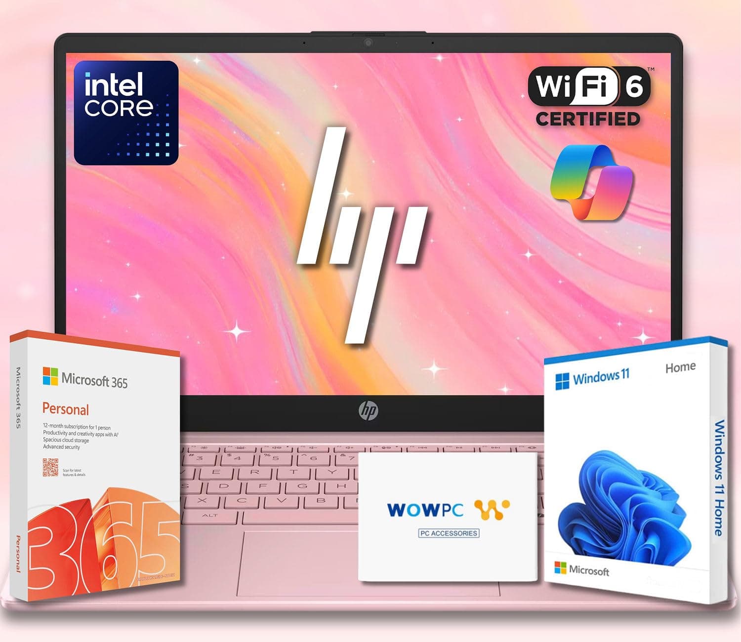 Ultrabook HP con Microsoft Copilot AI y Office 365 • CPU Intel de alto rendimiento • 32 GB de RAM • 3.1 TB de almacenamiento (2.1 TB SSD y 1 TB en OneDrive) • Windows 11 sin mouse HP Ultrabook