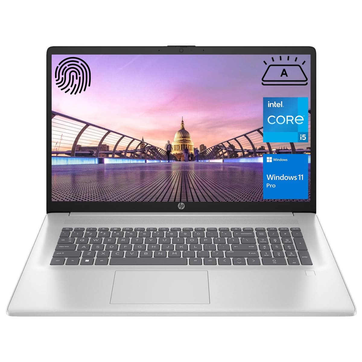 HP Portátil Empresarial Esencial, pantalla FHD de 17.3", Intel Core i5-1334U, 32 GB RAM, SSD PCIe M.2 de 2 TB, Wi-Fi 6, cámara web, teclado retroiluminado, Windows 11 Pro, plateado HSN-Q28C_39Q09AV