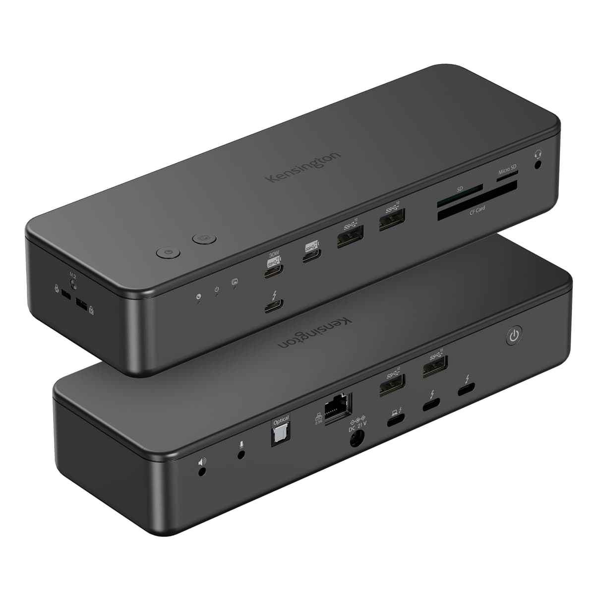 Kensington EQ Pro Thunderbolt 5 Dock para MacBook, 140W PD, 80Gbps, Ranura PCIe M.2 bloqueable K33612NA