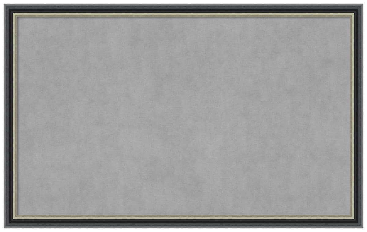 Amanti Art Tablero magnético enmarcado 43 x 27 pulgadas - Área magnética 40 x 24, marco Theo Black Silver 28588291878
