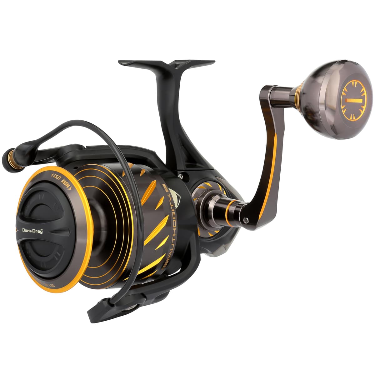 PENN Authority Spinning 8500 - Carrete de Pesca Negro/Oro