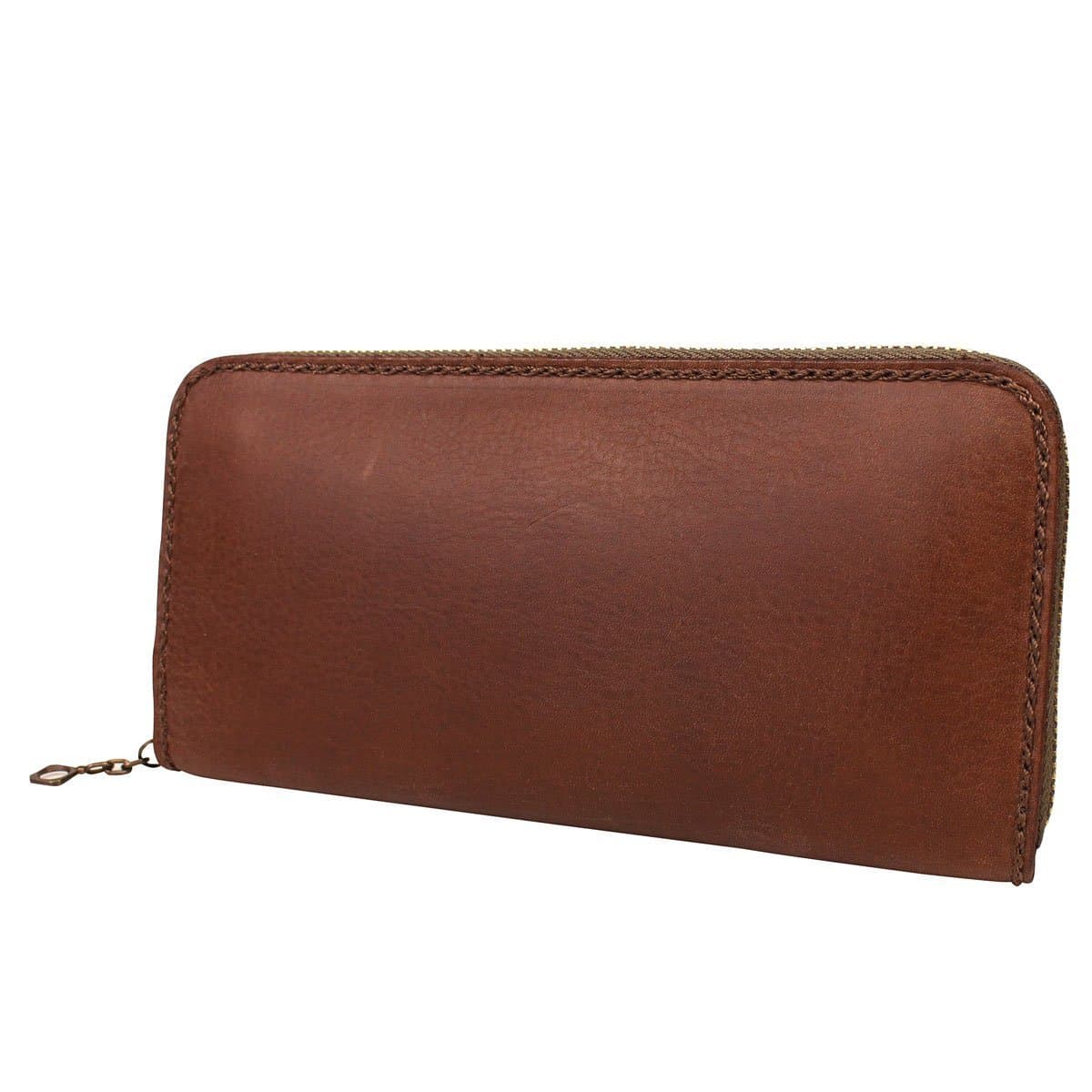 Cartera larga tipo grunge con broche redondo Yoshida Bag Porter Marrón 071-04972