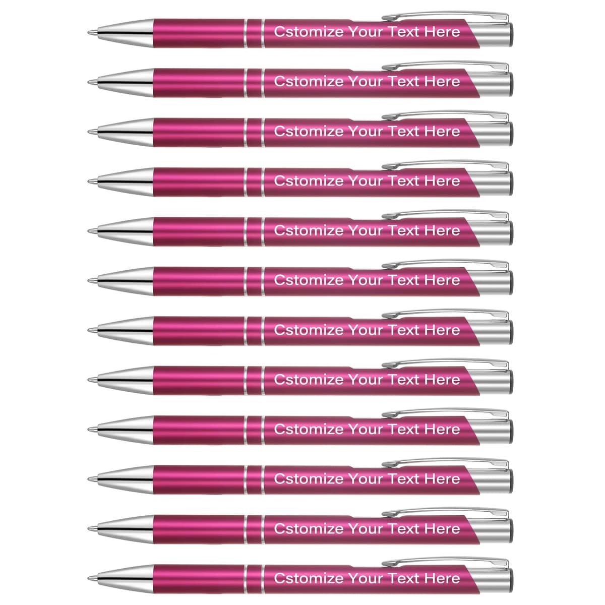Kingluu pack 400 bolígrafos personalizados con grabado gratis (rosa) YZBDZ002