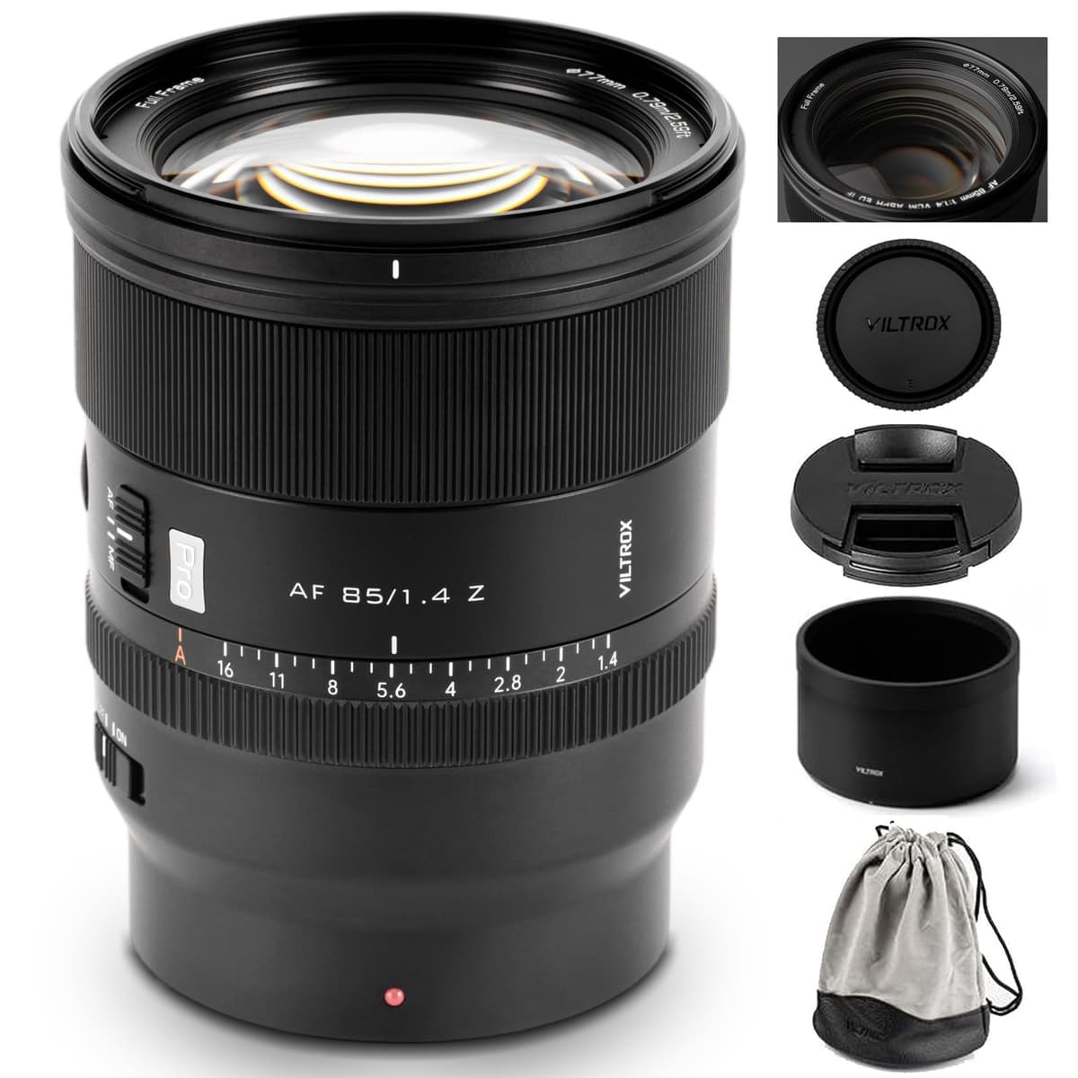 VILTROX 85 mm F1.4 Pro Z Lente Full Frame para Nikon Z, Autoenfoque Gran Apertura Medio Telefoto con Motor HyperVCM para Montura Nikon Z (Z30 Z50 Z50II ZFC Z5 Z5II Z6 Z6II Z6III Z7 Z7II Z8 Z9 ZF ZR) ES-US-VT-00004