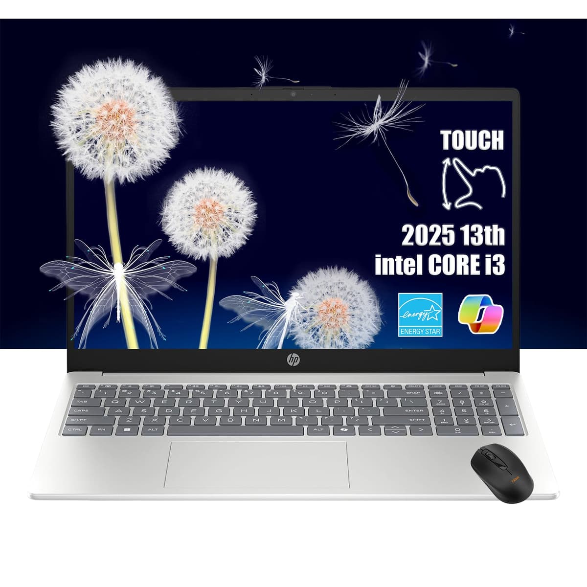 HP 15.6" Touchscreen HD | Intel Core i3-1315U | 32GB RAM, SSD PCIe 1TB | Webcam | HDMI | Teclado numérico | Wi-Fi 6 | Windows 11 Home | Paquete con mouse inalámbrico