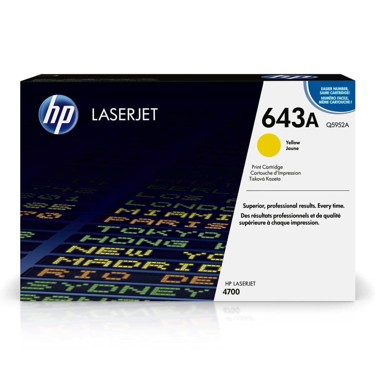 HP 643A Cartucho de Toner Amarillo para Color LaserJet 4700 Series (Q5952A)