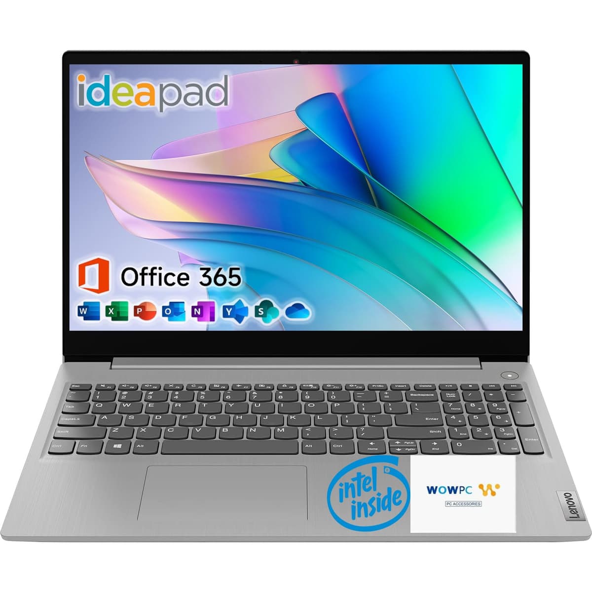 Lenovo laptop IdeaPad de 15.6" con Microsoft 365 Home & Business • 20 GB de RAM • SSD PCIe de 1 TB • Wi-Fi 6 • USB-C • CPU Intel • Windows 11 • con Dolby Audio • Obturador de privacidad • USB de recuperación WOWPC Lenovo Ideapad