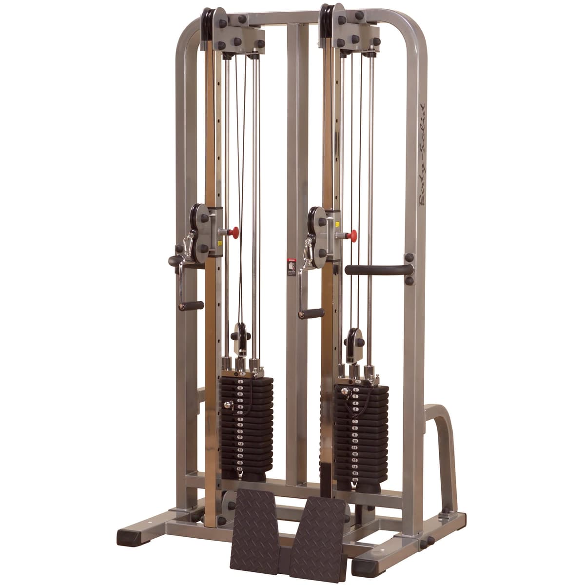 Body-Solid SDC2000G/2 Pro ClubLine Dual Cable Column, dos stacks de 210 lb, sistema vertical de poleas para gimnasio