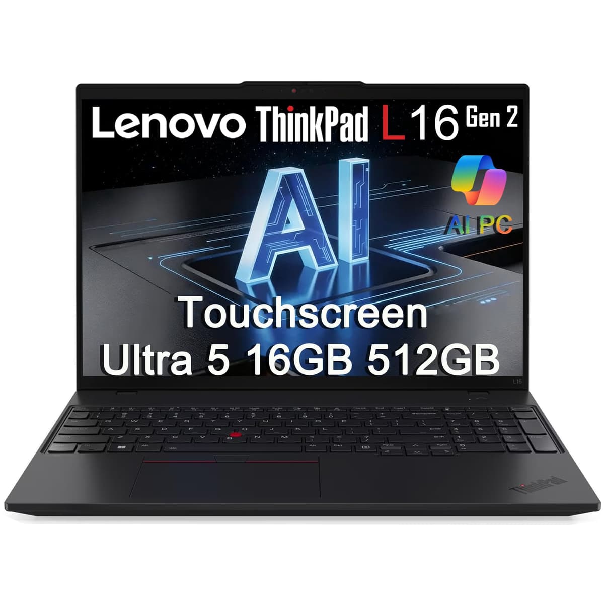 ist computers 2026 Lenovo ThinkPad L16 Gen 2 Business Laptop (16" FHD+ Touchscreen, Intel Core Ultra 5 225U, 16GB RAM, 512GB SSD, Thunderbolt 4, FP, Win 11 Pro) 21SB