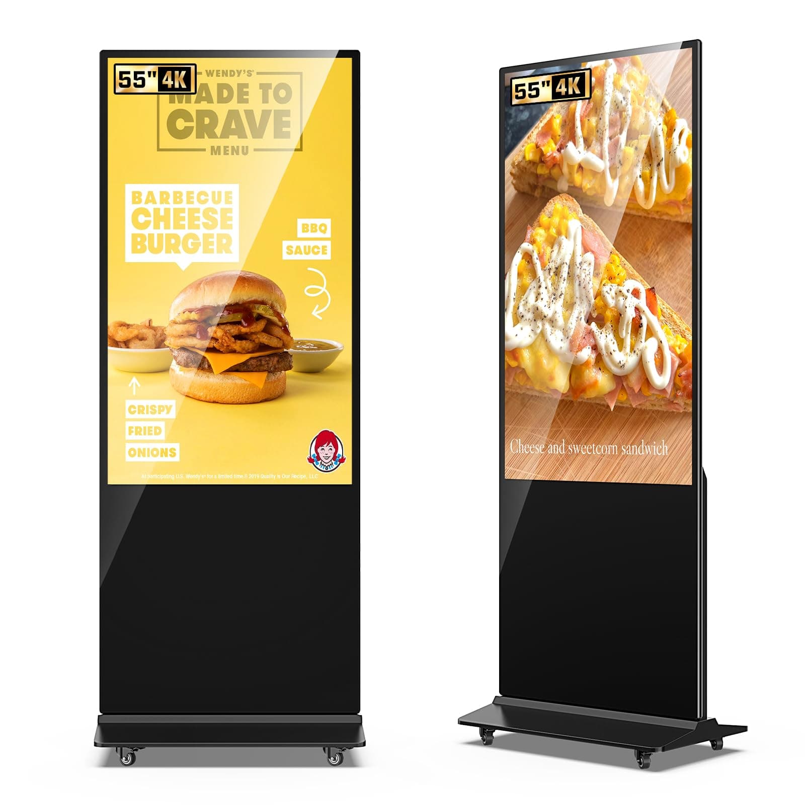 JASZDOT pantalla digital signage 55" (no táctil) Android UHD con WiFi y USB/HDMI 55-n-b