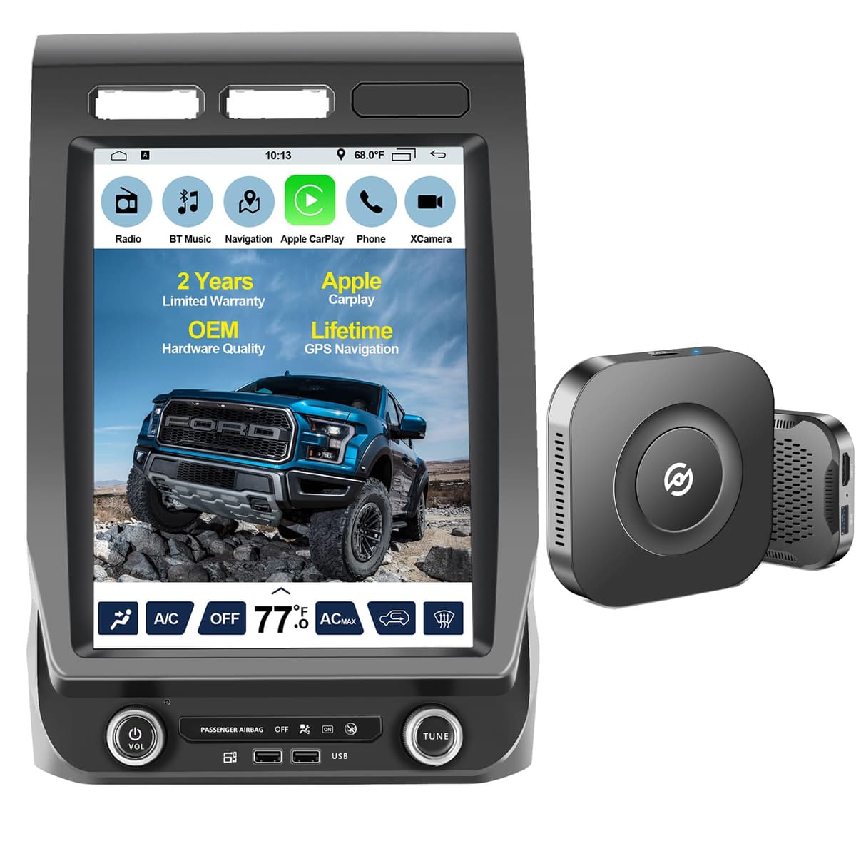 GUA Car Radio Android 12.1" para Ford F150 2015-2020 y Super Duty 2017-2021, Reemplazo con GPS y Soporte CarPlay Car Radio Upgrade for Ford F150