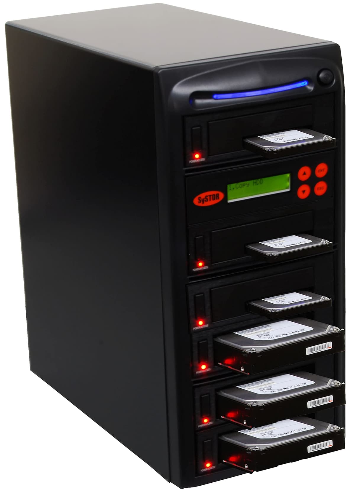 Duplicador Systor 1:5 SYS605DP para HDD/SSD - copiadora y borrador independiente