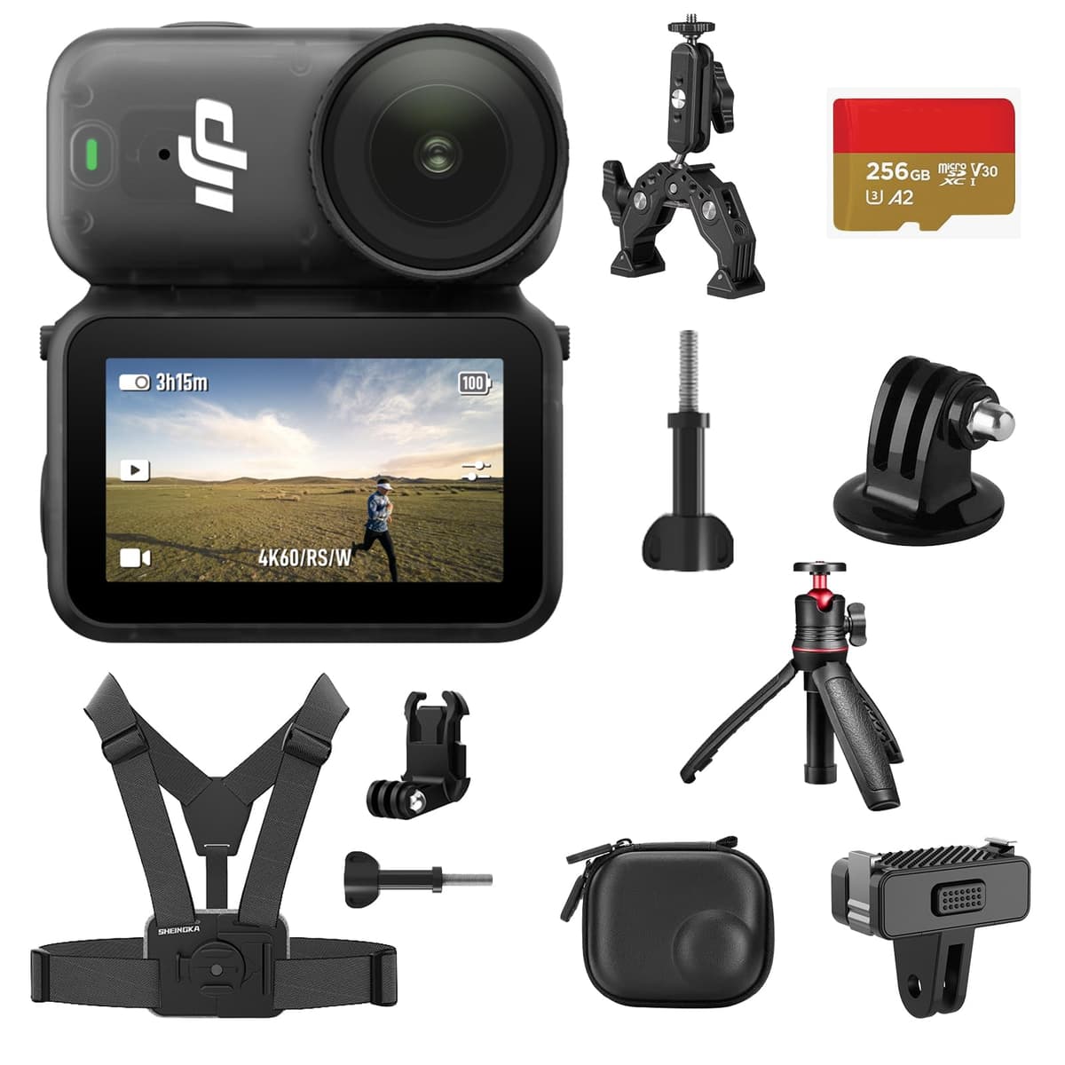 DJI Osmo Nano Cycling Multiview Combo 128GB con Micro SD 256GB, Cámara 4K/60fps 143° y Resistente al Agua B0GC3YTG4V---0190021997219
