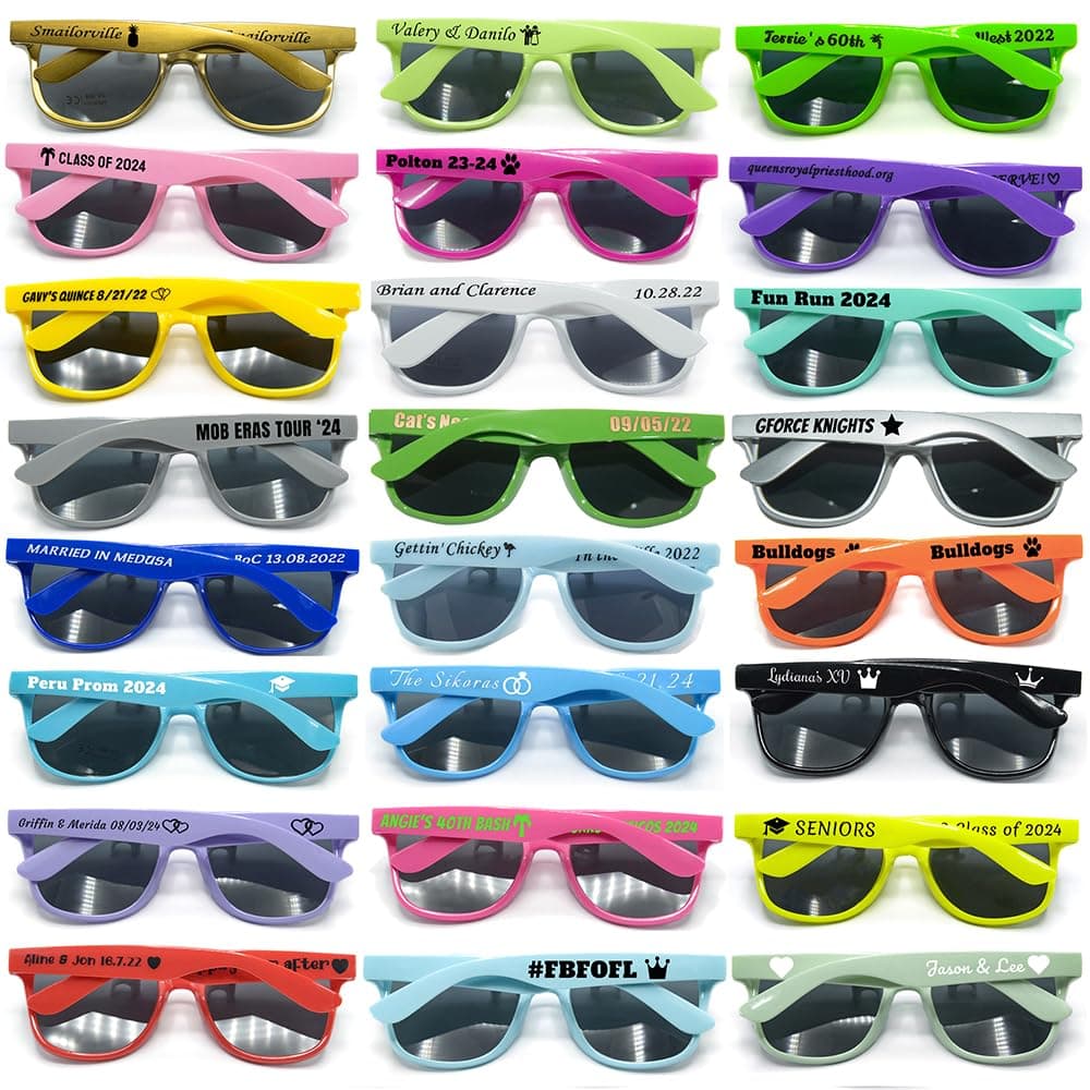 GZLDGIFTS 300PC gafas de sol personalizables para souvenirs de fiesta y bodas (Mixed)