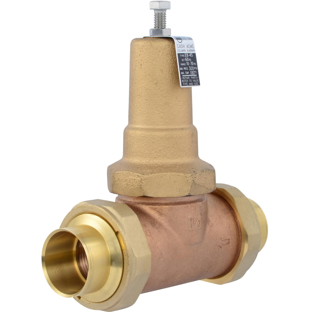 Cash Acme EB45 Regulador de Presión PVA41M-DUSW-60 - Unión Doble 1-1/2" Sweat, 60 PSI