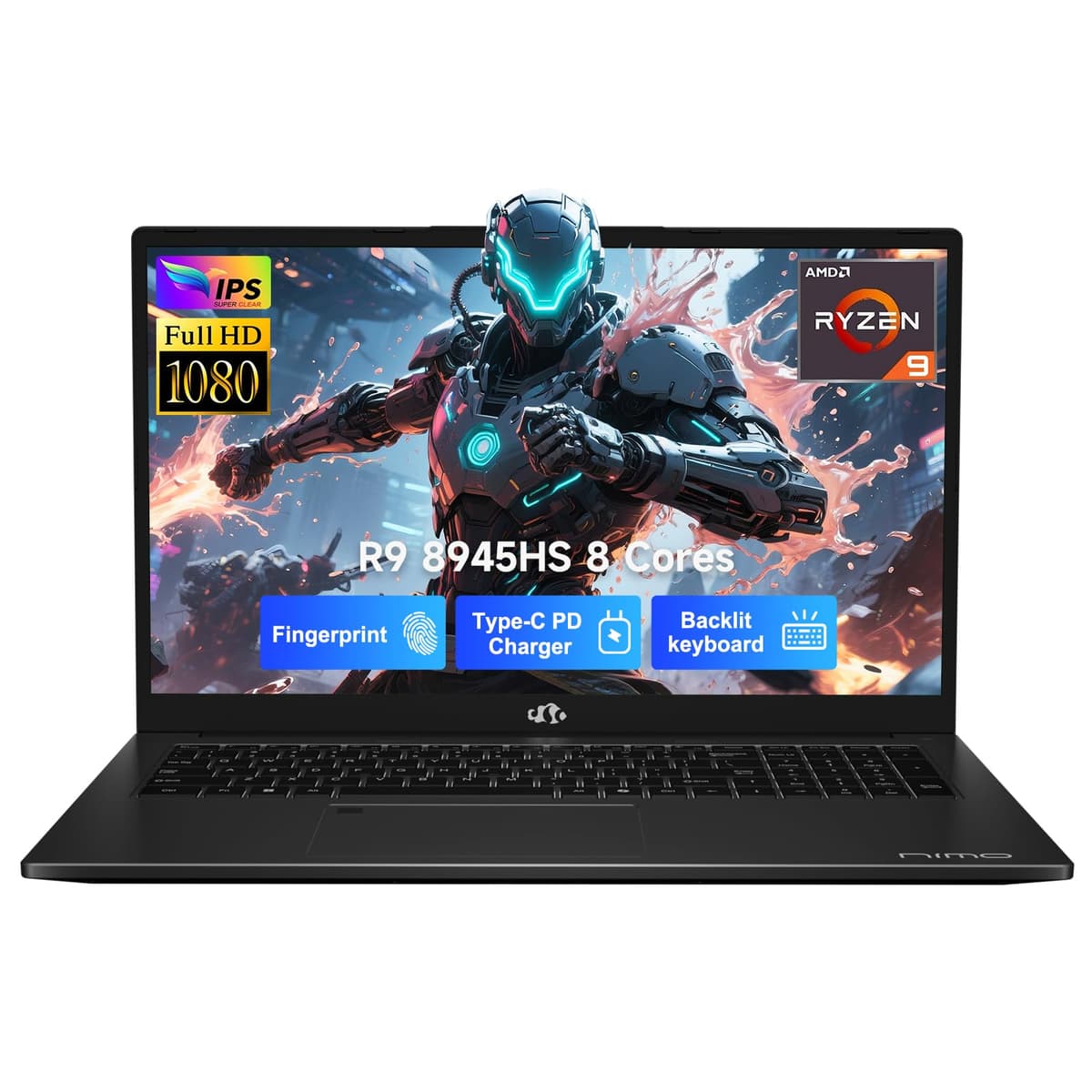 NIMO 17.3" Gaming Laptop Ryzen 9 8945HS Radeon 780M 32GB 2TB N175 NIMO N175