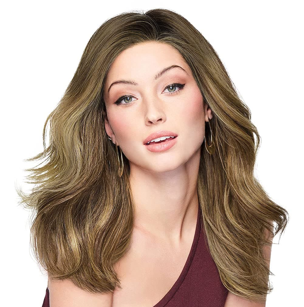 Hair u wear Raquel Welch Style Society peluca larga ondulada tru2life RL11/25 Golden Walnut, talla estándar