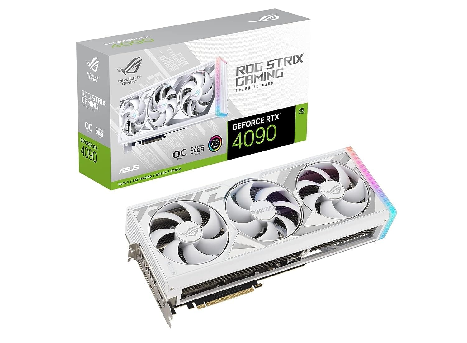 ASUS ROG Strix GeForce RTX 4090 White OC Edition - 24GB GDDR6X ROG-STRIX-RTX4090-O24G-WHITE