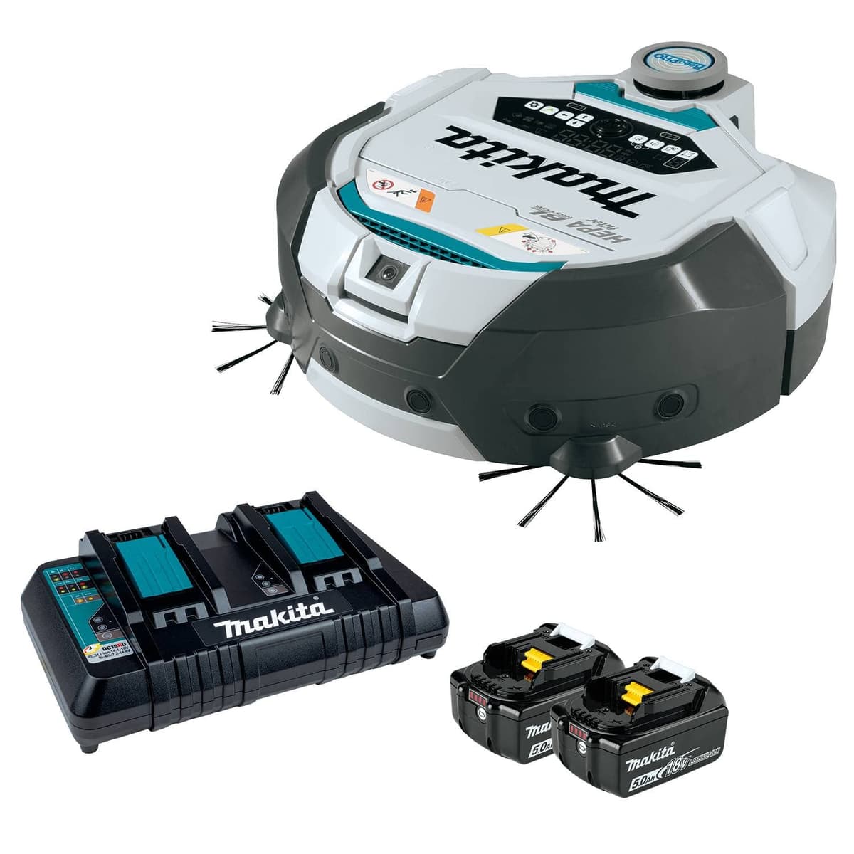 Makita DRC300PT Aspiradora robótica inalámbrica 18V X2 LXT con filtro HEPA (kit 5.0Ah)
