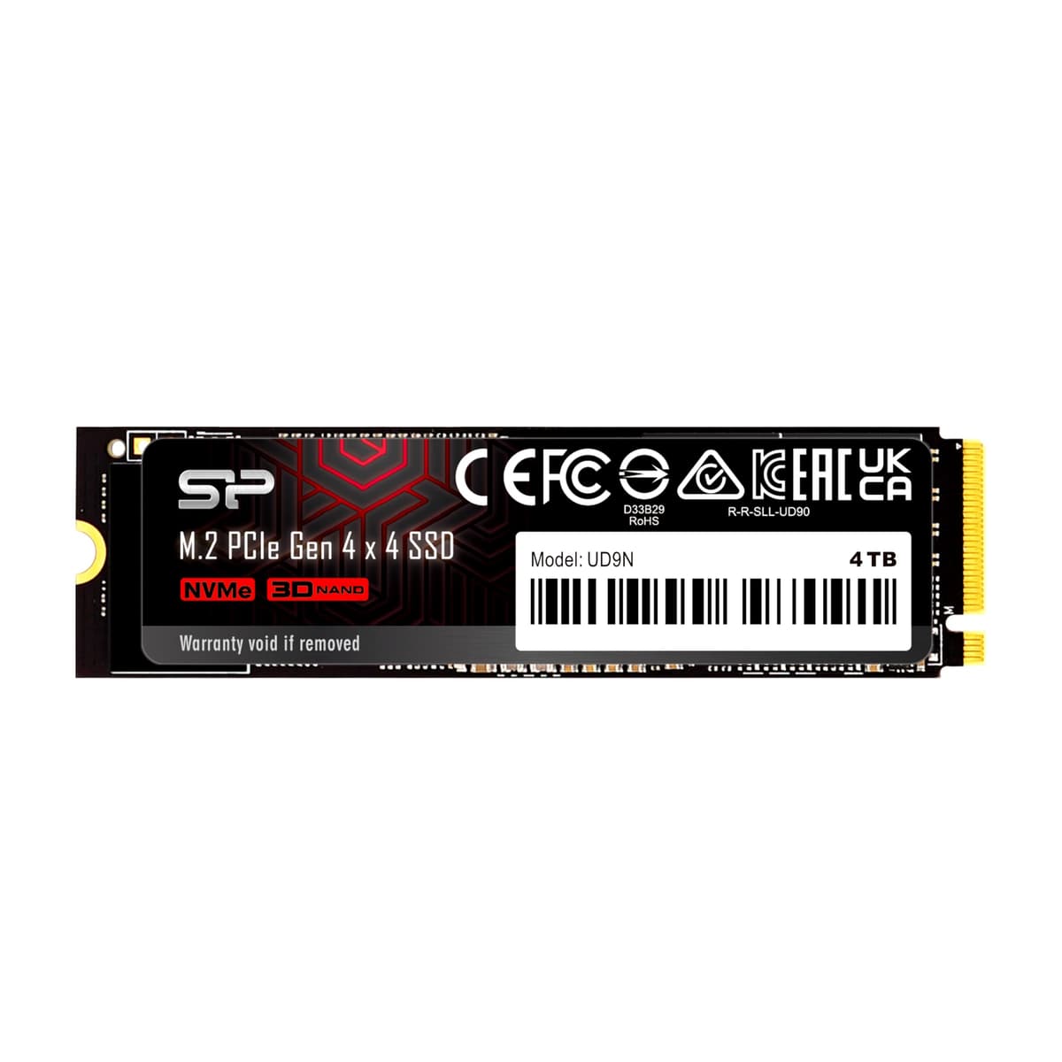 Silicon Power SSD 4TB [Unidad SSD para Juegos de Ultra Alta Velocidad] Lectura 5.000 MB/s Escritura 4.500 MB/s 3D NAND M.2 2280 PCIe 4.0x4 NVMe1.4 Serie UD9N SJ04KGBP44UD9N05J5