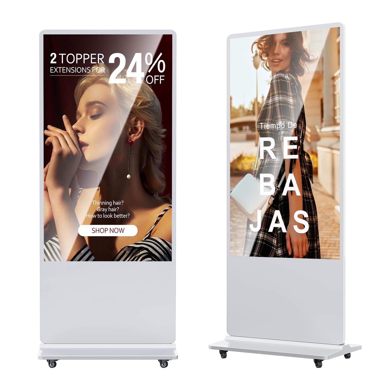 HomeTreeX Pantalla Digital 65" Smart Android (No táctil) - Blanco