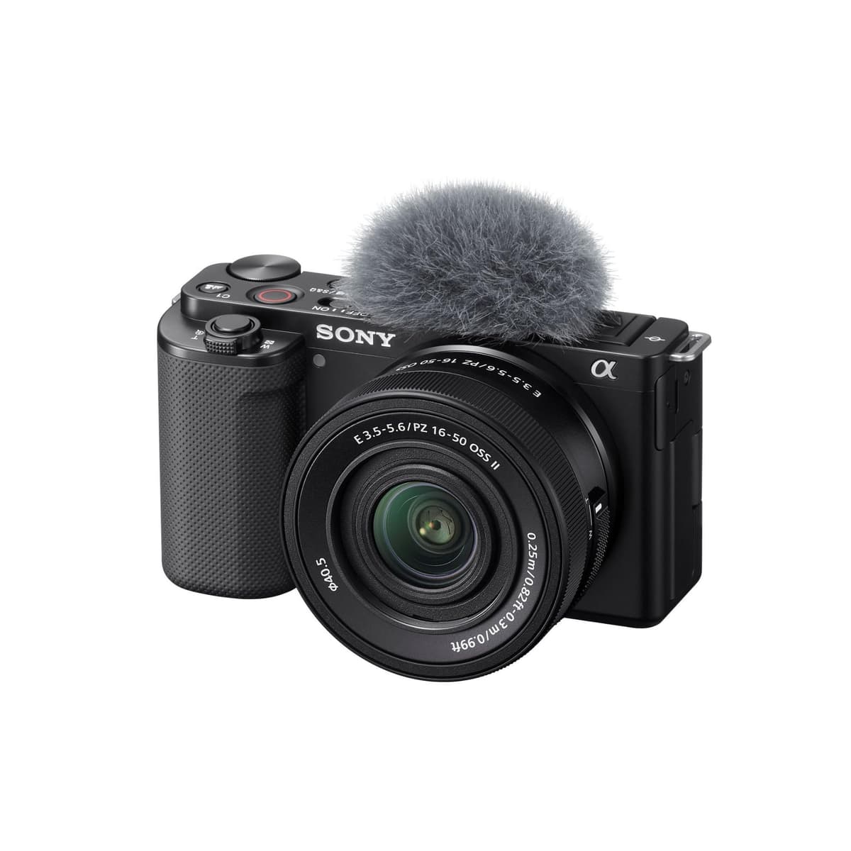 Sony Alpha ZV-E10 - Cámara sin espejo APS-C de lentes intercambiables para vlogs - Negro, ZVE10KB ZVE10KB.UC2