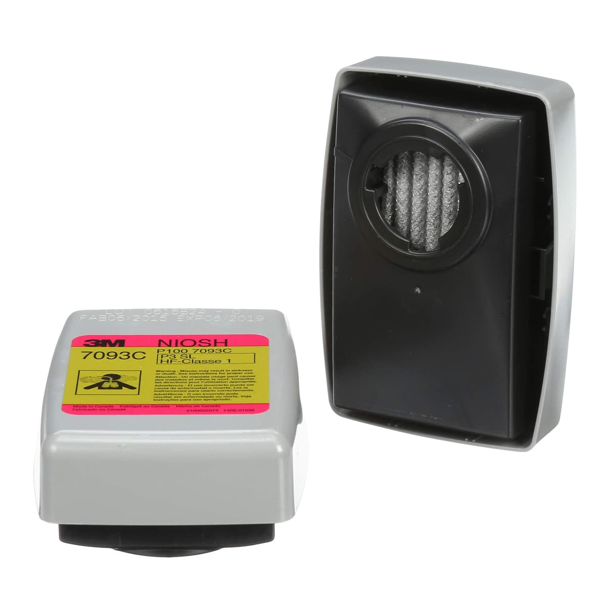 3M P100 Cartridge/Filter 7093CB para Hidrógeno Fluorado y Partículas, Oliva 051131919704