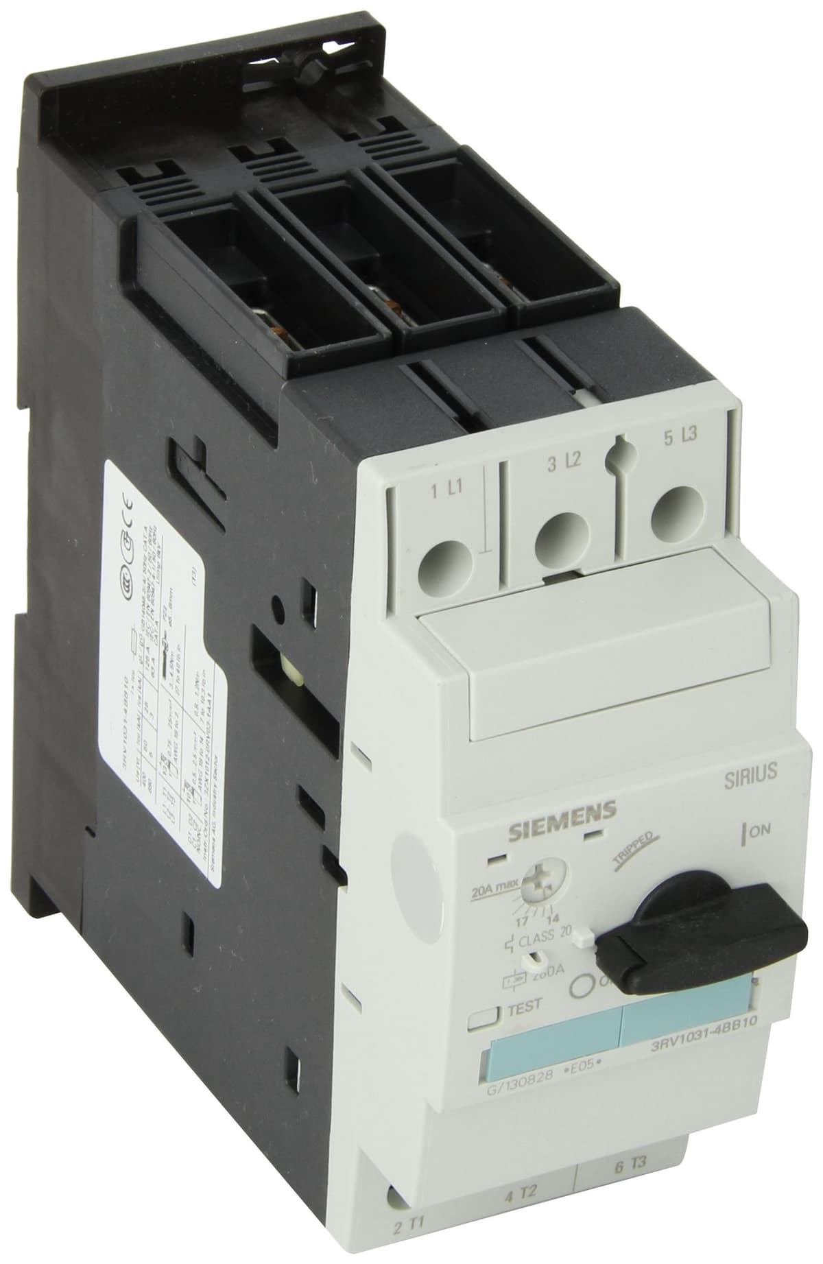 Siemens 3RV1031-4BB10 Guardamotor 20A Clase 20 con manija ON/OFF