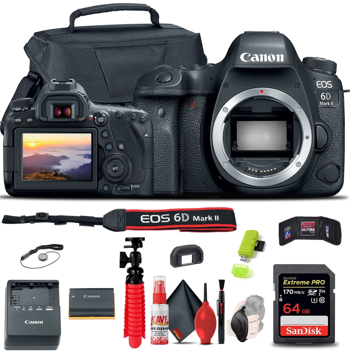 Canon EOS 6D Mark II Cuerpo (Renewed) + 64GB + Accesorios 1897C002_EDIV_1-RE