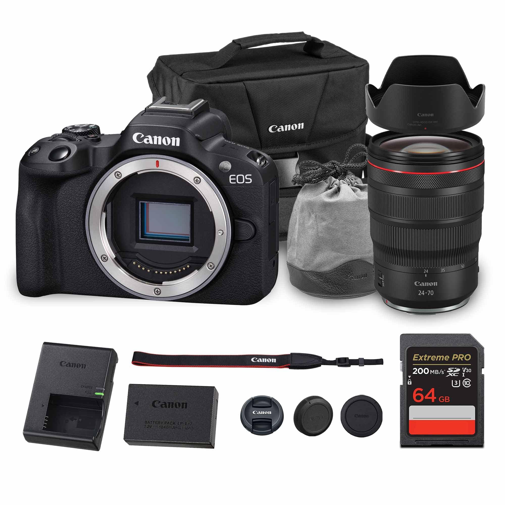 Canon EOS R50 Mirrorless Camera + Canon RF 24-70mm Lens + Bolsa + 64GB 5811C002_EDIPL_1