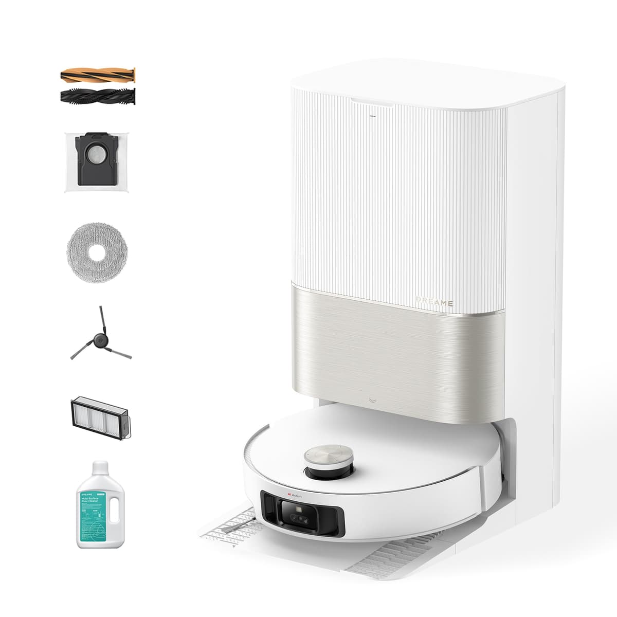 DREAME X50 Ultra Robot Vacuum y Mop con Auto-Empty y Auto-Limpieza de Mopa (Blanco) RLX85CE-1