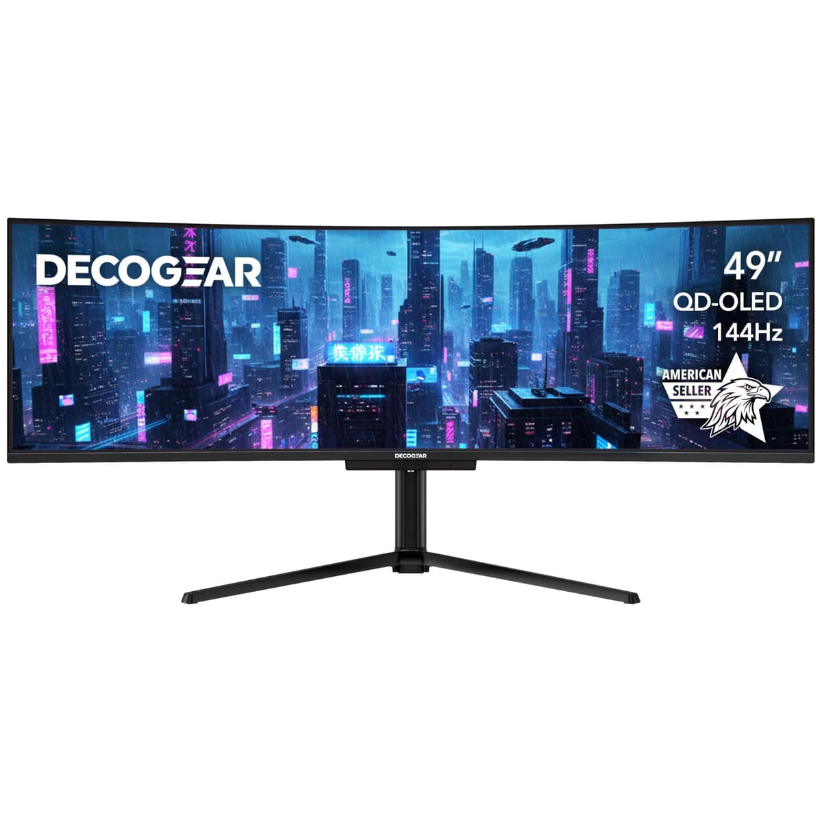 Deco Gear 49" Curved QD-OLED Ultrawide 5120x1440 144Hz HDR400 USB-C 90W KVM Altavoz Ajustable OLED49
