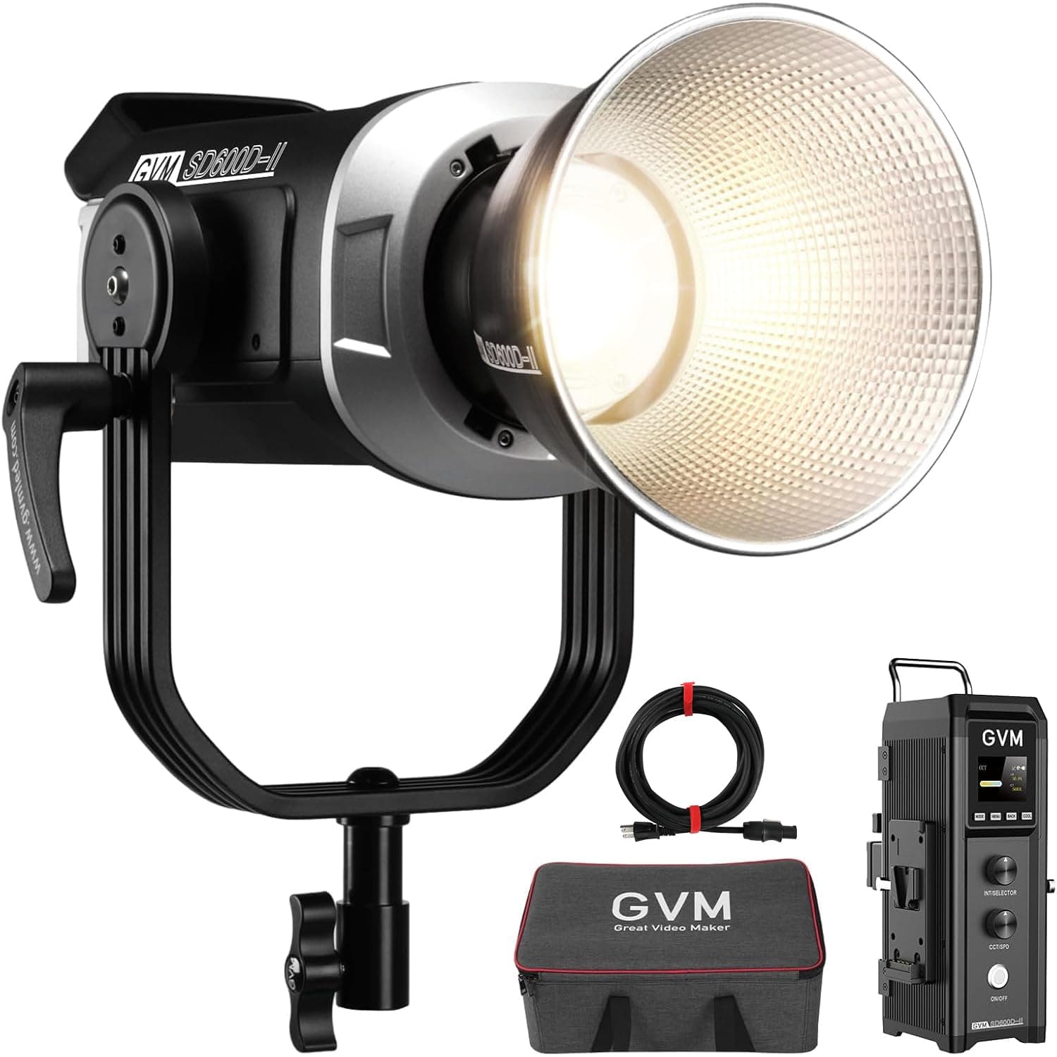 GVM SD600D 600W Bi-Color LED Video Light, 2700K-6800K con APP y DMX GVMLIGHTINGKIT