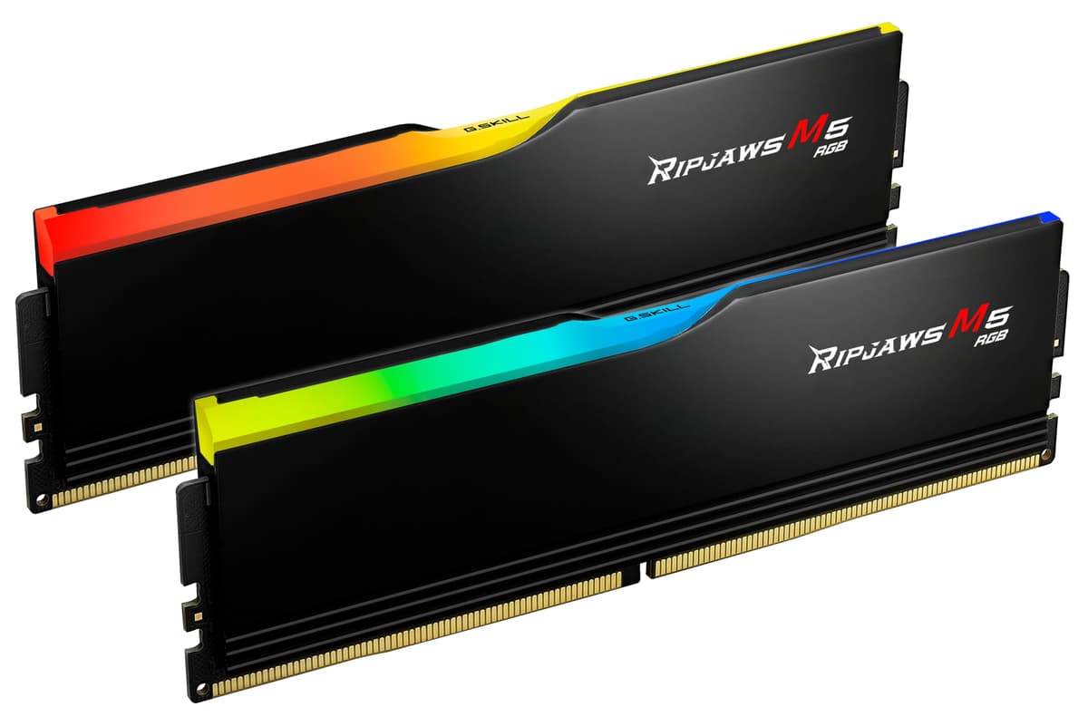 G.SKILL Ripjaws M5 RGB DDR5 96GB (2x48GB) 5200MT/s CL40 1.10V U-DIMM - Negro Mate F5-5200J4040A48GX2-RM5RK