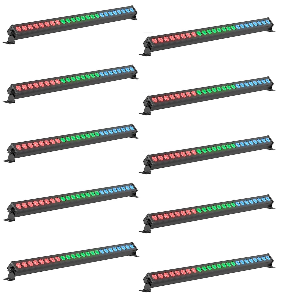 Warmdance Led Stage Lights Bar 72W 24LEDs RGB Barra wash con DMX y sonido ZQ06016US