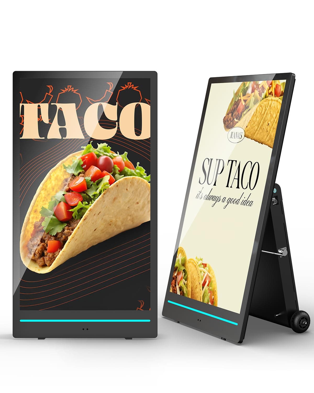 SIOXCFZ 55-inch Rechargeable Portable FHD Outdoor Digital Signage Display, IP65 Waterproof, Android OS 55 HWSPJ