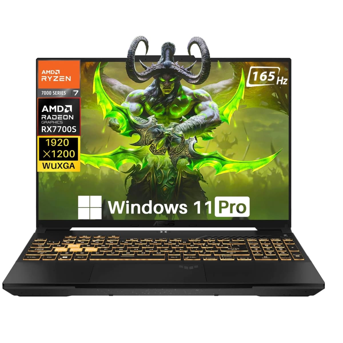 ASUS TUF A16 FA617NT-A16.R77700 Laptop Gaming Ryzen 7 7735HS Radeon RX 7700S 16" 165Hz 64GB 4TB ASUS TUF A16 Gaming Laptop
