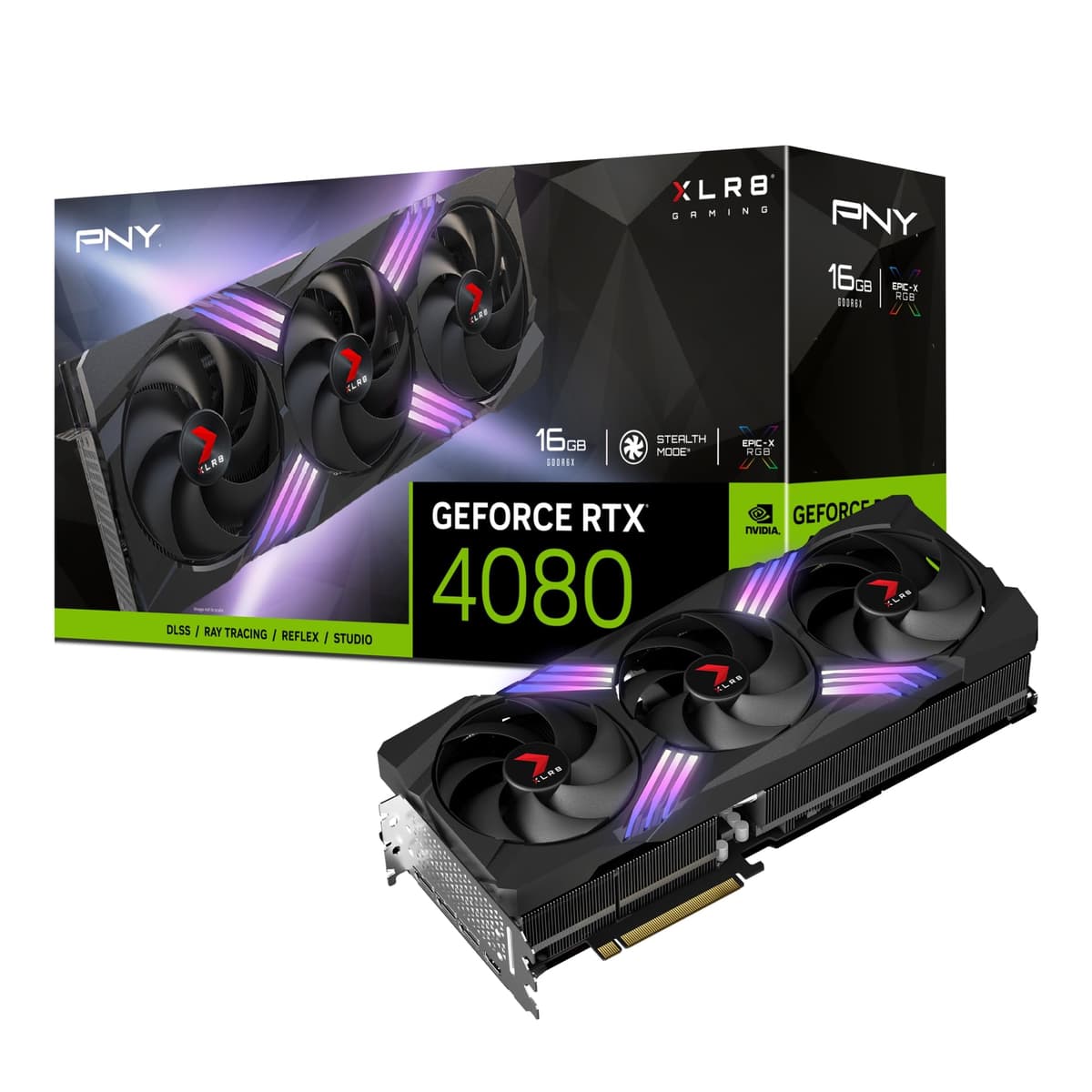 PNY GeForce RTX 4080 16GB XLR8 Verto Epic-X RGB - 16GB GDDR6X, Triple Fan VCG408016TFXXPB