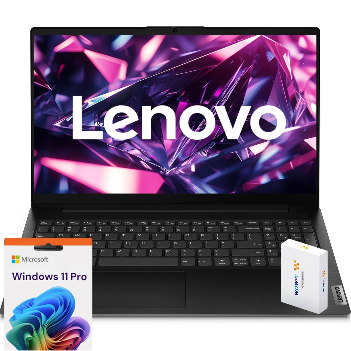 Lenovo New V15 Laptop Empresarial | 16GB RAM | 512GB SSD | Procesador Intel Pentium N6000 | Pantalla 15.6" FHD 1080p Antirreflejo | Ethernet RJ-45 | Wi-Fi 6 | Webcam | Windows 11 Pro | USB de Recuperación WOWPC
