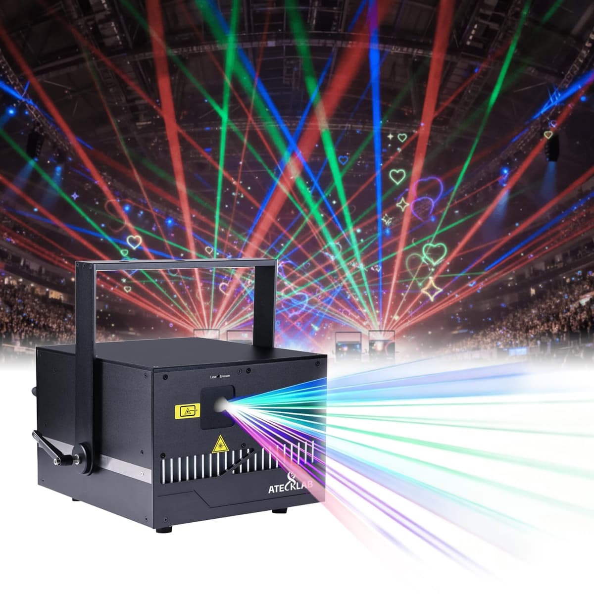 CLNXMT GL-10 Luz de Escenario 10W RGB Animación, DMX512, Beam DJ Para Eventos ATECKLAB GL-10