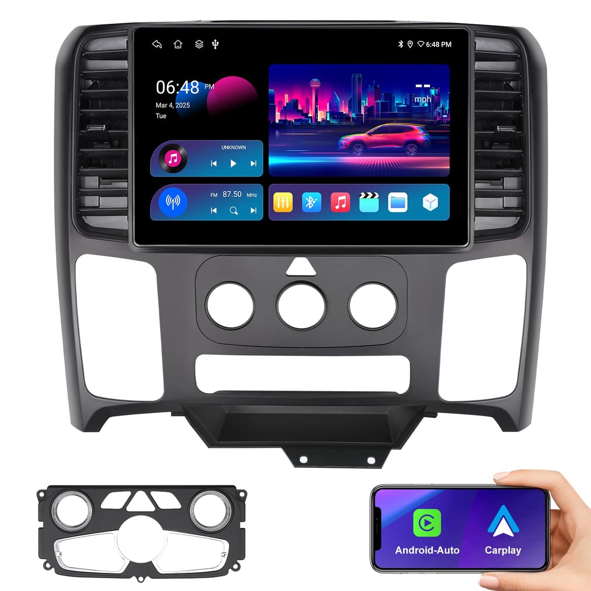 AINAVITO para Dodge Ram 1500 2500 3500 2013-2018 Radio | Pantalla táctil 13.1" 2K | CarPlay inalámbrico Android Auto | 8 núcleos 6GB+128GB | Android 13 | Compatible con AC manual/automático 13.1-RAM-2013-2018