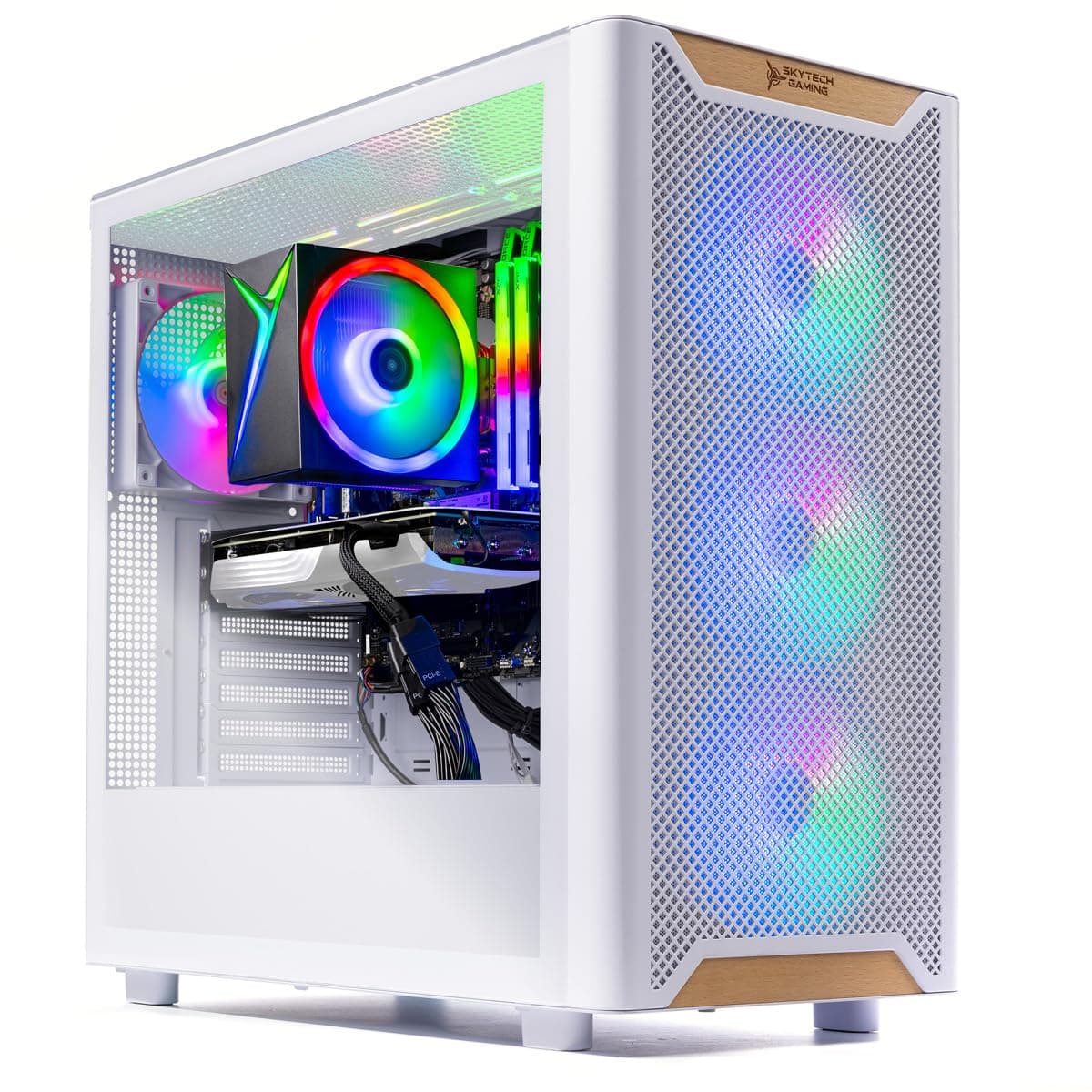 Skytech Chronos 3 Desktop - Intel i5-14400F, NVIDIA RTX 5060 Ti 16GB, 1TB Gen4 NVMe, 16GB DDR5, 650W Gold, Win11 ST-CHRONOS3-2061-W-AM