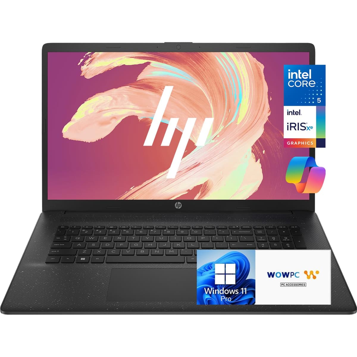 HP 17 Laptop Empresarial, Intel de 13.ª generación i5-1334U de 10 núcleos (rinde más que i7-1255U), pantalla LED antirreflejo de 17.3”, compatible con Copilot AI, 32 GB RAM, 1 TB SSD, Wi-Fi 6, HDMI, Microsoft Office, Windows 11 Pro, WOWPC USB
