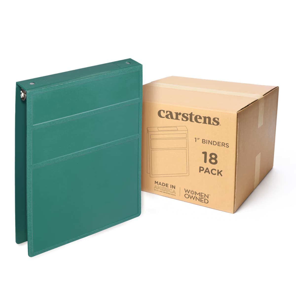 Carstens 1-Inch Heavy Duty 3-Ring Binder Teal 8761-3R 8761-3RCS