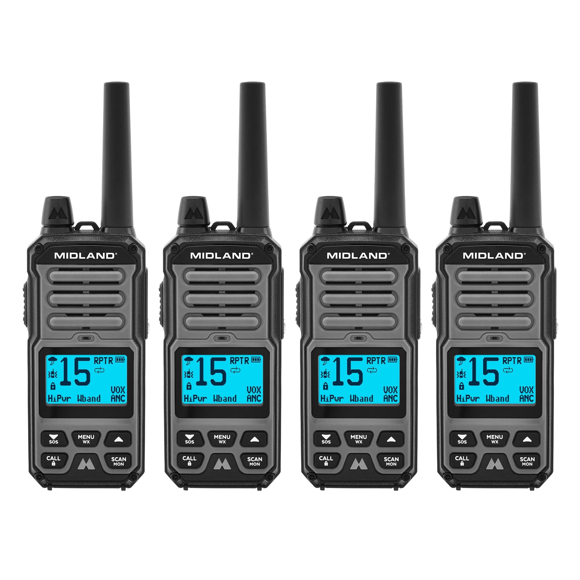 Midland GXT67 PRO 5W GMRS Radio - Pack de 4 4PK-GXT67