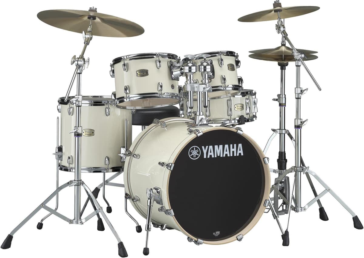 Yamaha Stage Custom Birch 5pc Drum Shell Pack con bombo 20" y redoblante 14" Classic White (SBP0F50CLW)